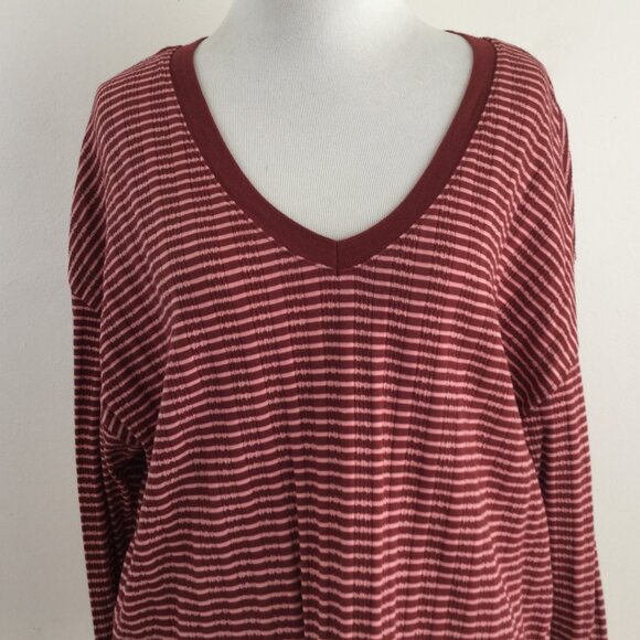 by Anthropologie V-Neck Striped Top l - Picture 3 of 8